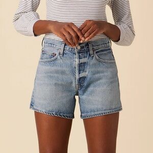 Agolde Parker Long Shorts in Occurrence Wash